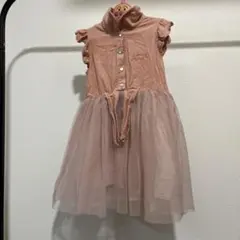 ピンク ノースリーブ ワンピース 120cm