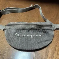 Champion コーデュロイ ボディバッグ グレー