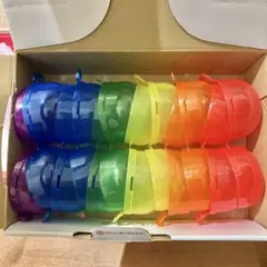 ガチャガチャ　空カプセル　ノンセパレート　カラフル　6cm 大きめ　12個