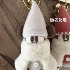 【未使用】白 リルリンリン ぬいぐるみチャーム バラ売り キーホルダー 左