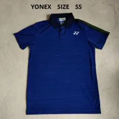 YONEX ストライプポロシャツ SS ネイビー