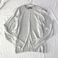 【アバクロンビー&フィッチ】セーター 肩フリル コットン混 クルーネック 長袖M