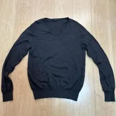 イタリアンメリノウール Vネックセーター M