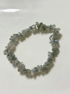 ラブラドライト　ブレスレット　天然石　細石　サザレ　原石