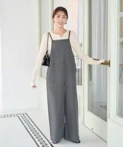 FREAK'S STORE 紐デニムサロペット グレー　Mサイズ