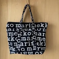 marimekko マリメッコ ロゴ　トートバッグ　黒