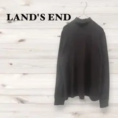 ランズエンド【XS】ハイネックロンT 長袖カットソー 薄手 ヴィンテージコットン