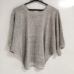 dressterior◆麻混七分袖◆ドルマン◆ライトグレー
