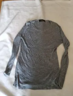 Demi-Luxe Beams グレー シルク 長袖ニットのサムネイル