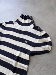 BURBERRY BLUE LABEL タートル ニット　ボーダー シルク混のサムネイル
