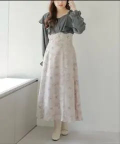 く*ん様 OLIVE des OLIVE ドッキング花柄フリルワンピース