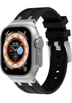 Apple Watch用 ブラックシリコンバンド