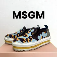 【MSGM】レオパード柄 厚底スリッポン　スニーカー　37サイズ　23.5cmのサムネイル