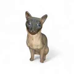 カスターニャ　短毛の茶系猫ちゃんの置物　イタリア製のサムネイル