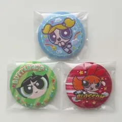 パワーパフガールズ 刺繍缶バッジ 缶バッジ バブルス バターカップ ブロッサム