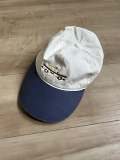 BREEZE キャップ ホワイト ネイビー 52-54cm