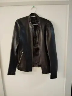 Y*様 STUDIOUS ブラック レザー シングルライダースジャケット サイズ