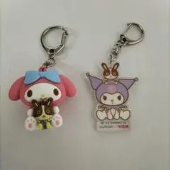 宇佐美　マイメロ 立体ラバーキーホルダー　＋クロミ アクリルキーホルダー