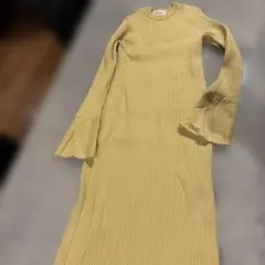 Mila Owen リブニットロングワンピース