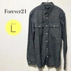 Forever21 グレー 長袖シャツ L