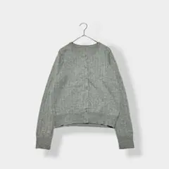 ViS vis ヴィス ビス シンプル リブニットカーディガン グレー Mのサムネイル
