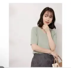 【美品】N. Natural Beauty Basic総針ニット　グリーン