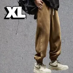 ラスト1点 新品　ジョガーパンツ　秋　フリーサイズ　ブラウン　スウェットパンツ