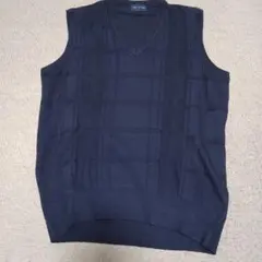 #ネイビー Vネック ベスト Mサイズ