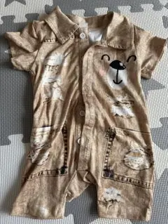 SHEIN ベージュ クマロンパース 6-9M