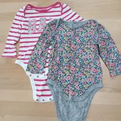 GAP ストライプ・花柄ロンパースセット