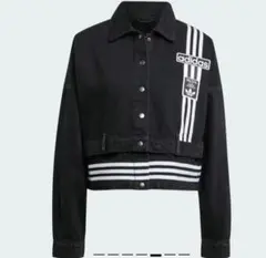 アディダス デニムクロップド トラックトップ ハーフジップ