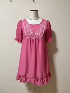 Park girl ピンク ミニワンピース 半袖