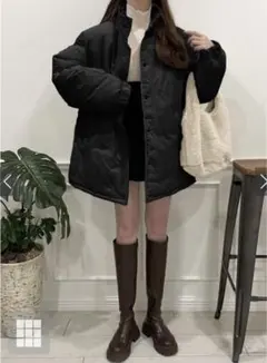 オーバーサイズ ブラック ダウンジャケット