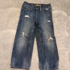 デニムパンツ 95cm ダメージ加工