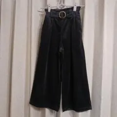 GU コーデュロイ ワイドパンツ ブラック 150サイズのサムネイル