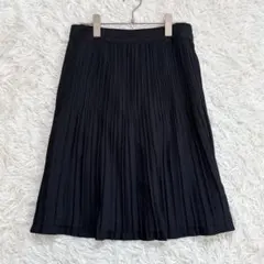 ニジュウサンク プリーツスカート 黒 ラメ (38) 裏地 ストレッチ 上品のサムネイル