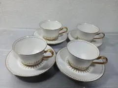 ノリタケ アイボリーChina カップ＆ソーサー 4客セット 金彩 美品