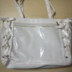 WEGOレースアップ痛バッグ A4 白色 Sサイズ