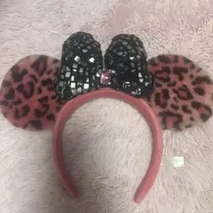 ディズニー カチューシャ ピンク ヒョウ柄