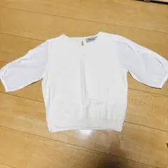 Rirandture ホワイト 半袖ニット