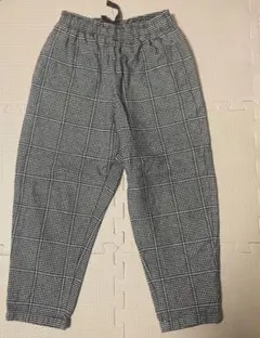 GU 黒と白のチェック柄パンツ 120サイズ