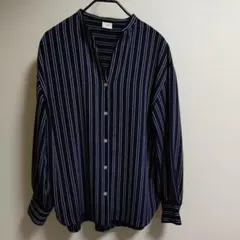 URBAN　RESEARCH　DOORSストライプネイビー長袖シャツ