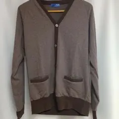 【美品】BEAMS ビームス カーディガンT/C素材 日本製 ブラウン