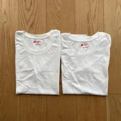 新品 Hanes 2P japanfit レディース クルーネックTシャツ L