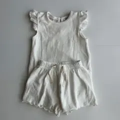 zara baby フリルホワイトロンパース 6-9ヶ月