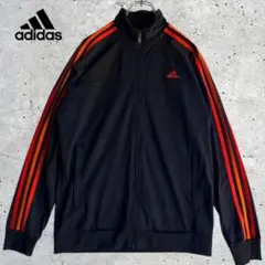 アディダス adidas トラックジャケット ジャージ刺繍3本ラインL相当