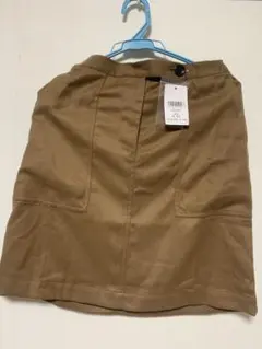 ブラウン フロントボタンミニスカート 新品タグ付き