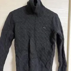 LACOSTE タートルネック ニット ブラック