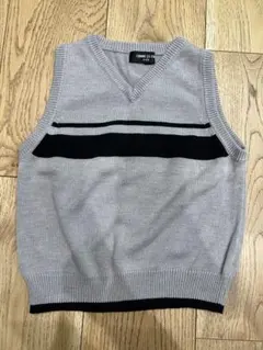 COMME CA ISM グレー Vネックベスト 110A