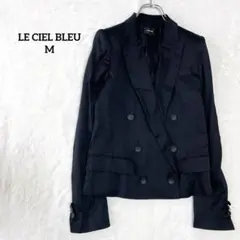 ルシェルブルー　テーラードジャケット　ダブルブレスト　フォーマル　上品　黒　M